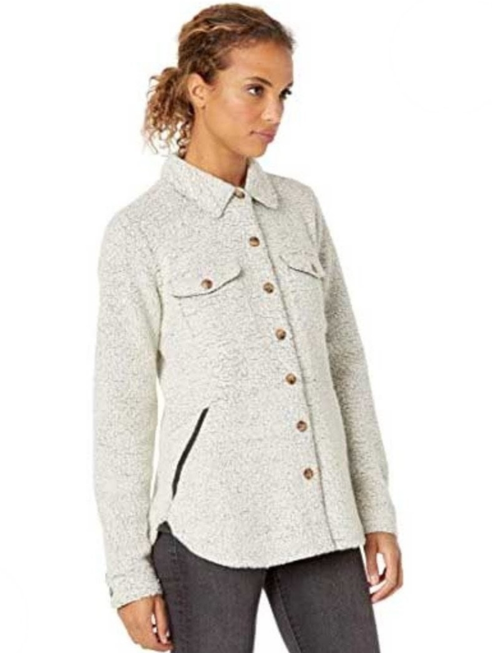 Toad & Co Women's Telluride Sherpa Shirt Jacket Size Medium Cozy